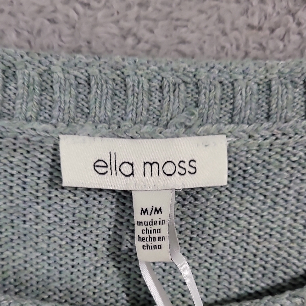 NEW Ella moss Knit Sweater Crewneck Size M - Picture 3 of 6